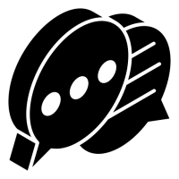 pictogramme de bulles de conversation
